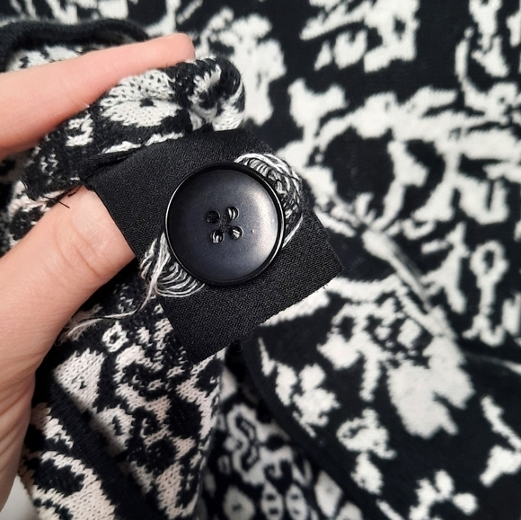 Anthropologie Ett:twa Intarsia Reversible Cardigan Sweater XS - Picture 6 of 8